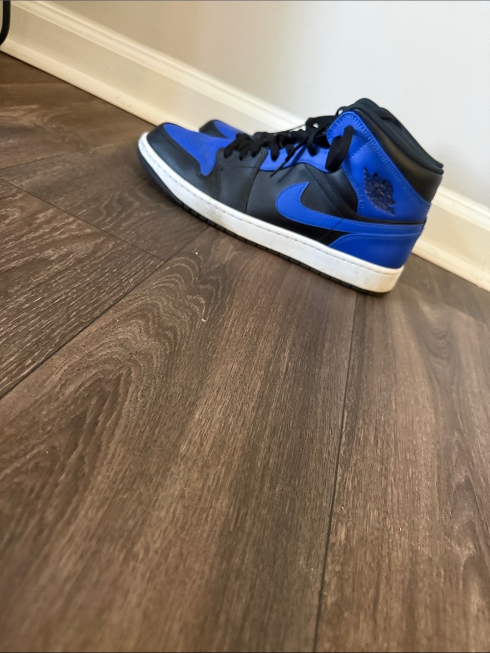 Nike Air Jordan 1 Mid - Black & Royal Blue - Picture 5 of 7